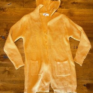Girls mustard Hooded Sweater